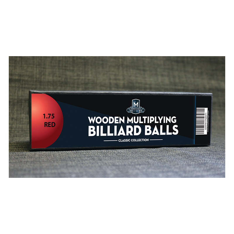 Wooden Billiard Balls (1.75" Red) by Classic Collections - Trick
