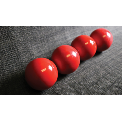 Wooden Billiard Balls (1.75" Red) by Classic Collections - Trick