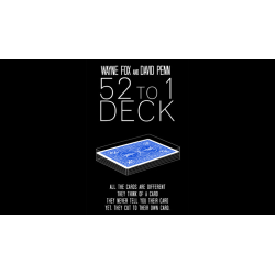 The 52 to 1 Deck Blue (Gimmicks and Online Instructions) by Wayne Fox and David Penn - Trick