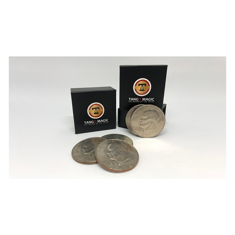 Perfect Shell Coin Set Eisenhower Dollar (Shell and 4 Coins D0202) by Tango Magic - Trick