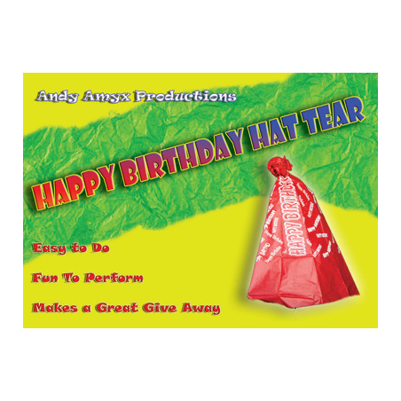 Happy Birthday Hat Tear by Andy Amyx - Trick