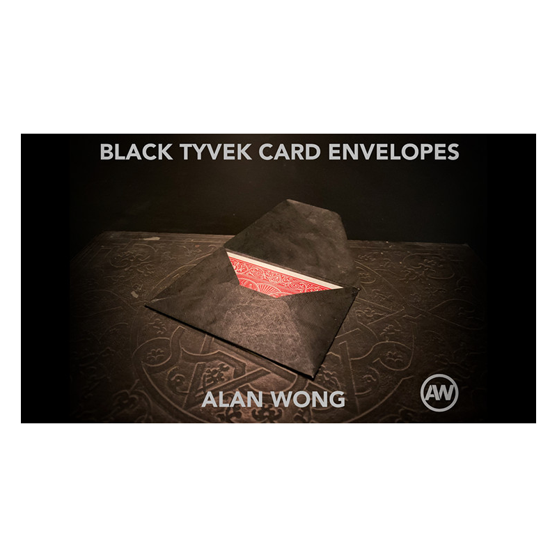 Black Tyvek Card Envelopes (10 pk) by Alan Wong - Trick