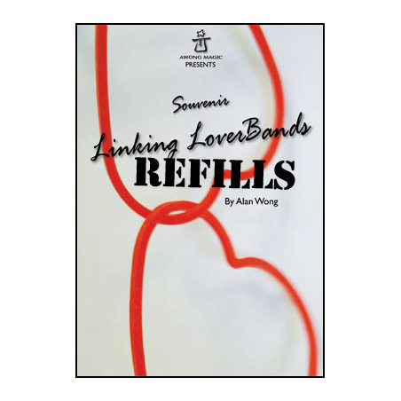 REFILL for Souvenir Linking Loverbands (20 link, 10 single, BANDS ONLY) by Alan Wong - Tricks