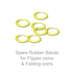 Spare Rubber Bands for Flipper coins and Folding coins - (25 per package) - Trick