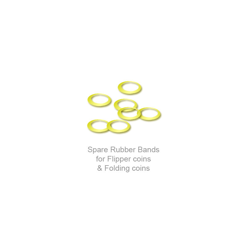 Spare Rubber Bands for Flipper coins and Folding coins - (25 per package) - Trick