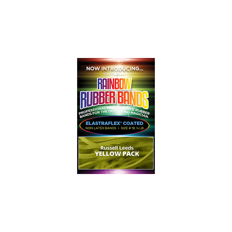 Joe Rindfleisch's Rainbow Rubber Bands (Russell Leeds -Yellow ) by Joe Rindfleisch - Trick