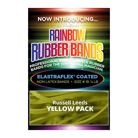 Joe Rindfleisch's Rainbow Rubber Bands (Russell Leeds -Yellow ) by Joe Rindfleisch - Trick