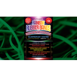Joe Rindfleisch's SIZE 16 Rainbow Rubber Bands (Marcus Eddie - Green Pack ) by Joe Rindfleisch - Trick