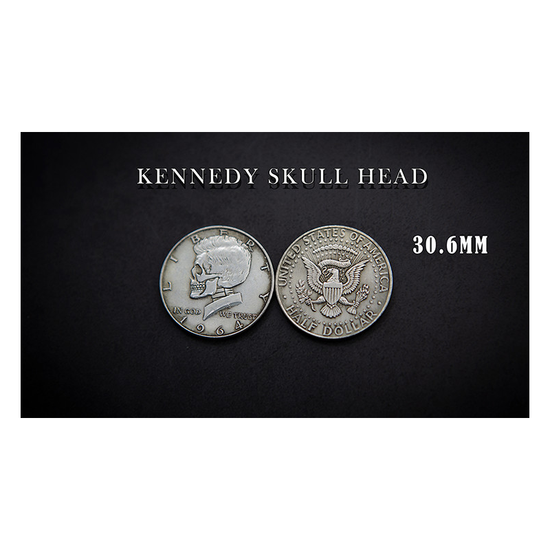 KENNEDY SKULL HEAD COIN by Men Zi Magic