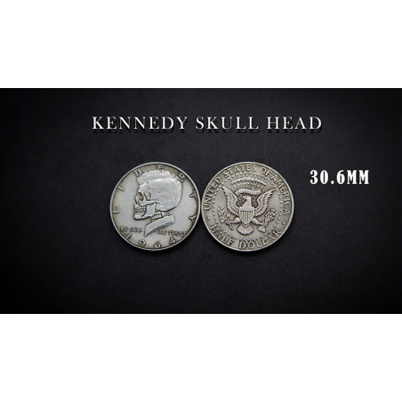 KENNEDY SKULL HEAD COIN by Men Zi Magic