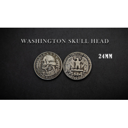 WASHINGTON SKULL HEAD COIN by Men Zi Magic