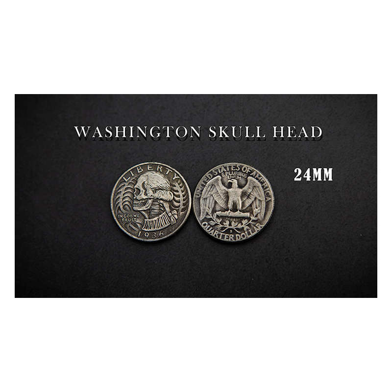 WASHINGTON SKULL HEAD COIN by Men Zi Magic