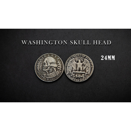 WASHINGTON SKULL HEAD COIN by Men Zi Magic