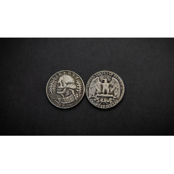 WASHINGTON SKULL HEAD COIN by Men Zi Magic