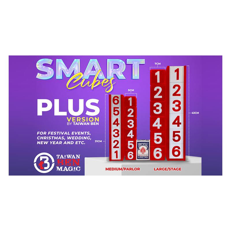 Smart Cubes PLUS RED (Large/Stage) by Taiwan Ben - Trick