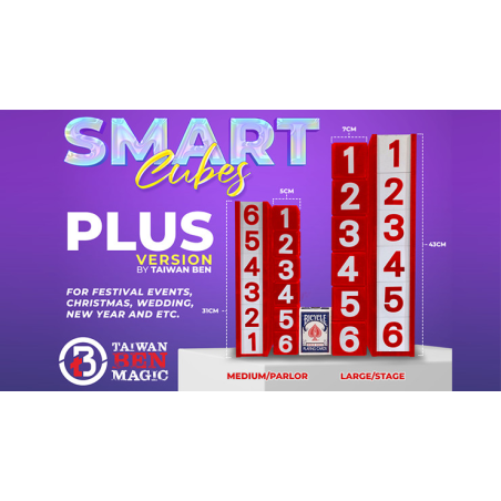 Smart Cubes PLUS RED (Large/Stage) by Taiwan Ben - Trick