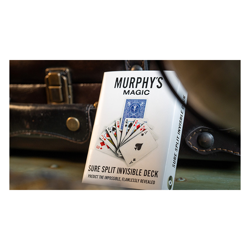 SURE SPLIT Invisible Deck Bicycle (Blue) by Murphy's Magic