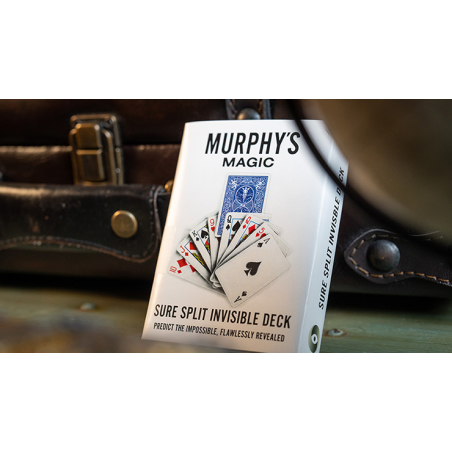SURE SPLIT Invisible Deck Bicycle (Blue) by Murphy's Magic