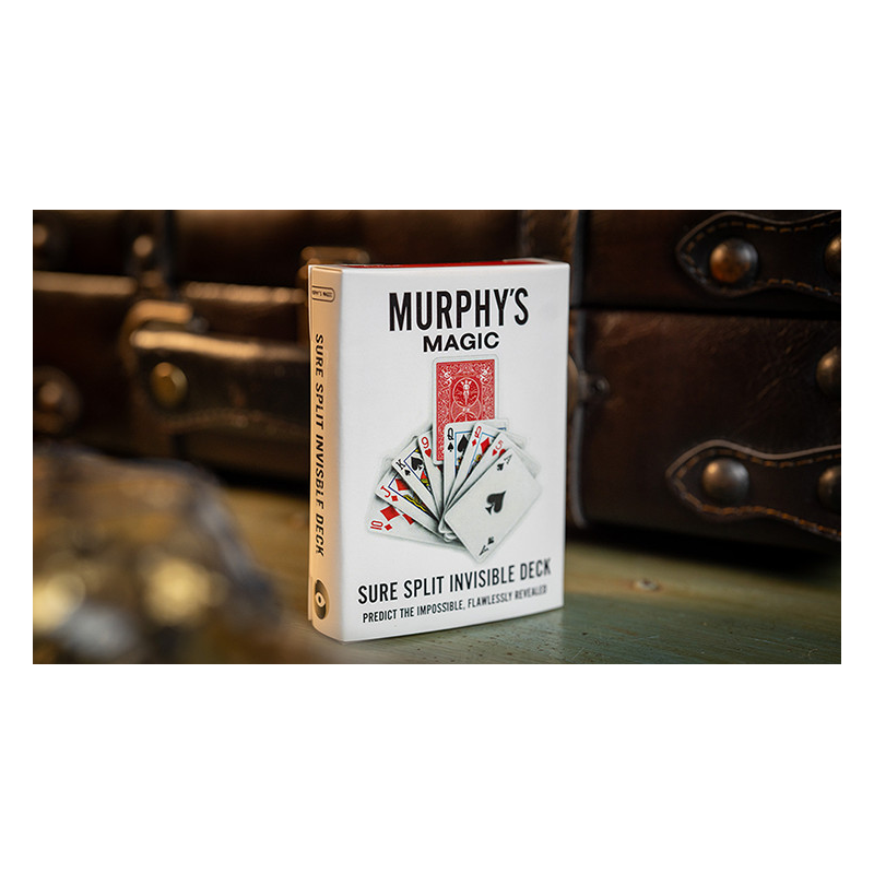 SURE SPLIT Invisible Deck Bicycle (Red) by Murphy's Magic