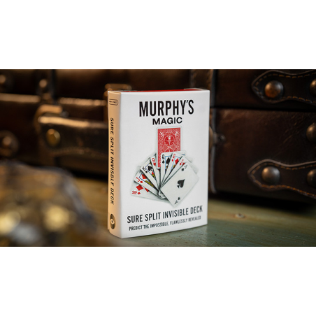 SURE SPLIT Invisible Deck Bicycle (Red) by Murphy's Magic