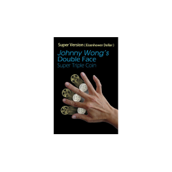 (Super Version) Double Face Super Triple Coin, Eisenhower Dollar Size by Johnny Wong - Trick