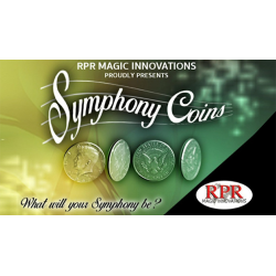 Symphony Coins (US Quarter) Gimmicks and Online Instructions by RPR Magic Innovations - Trick