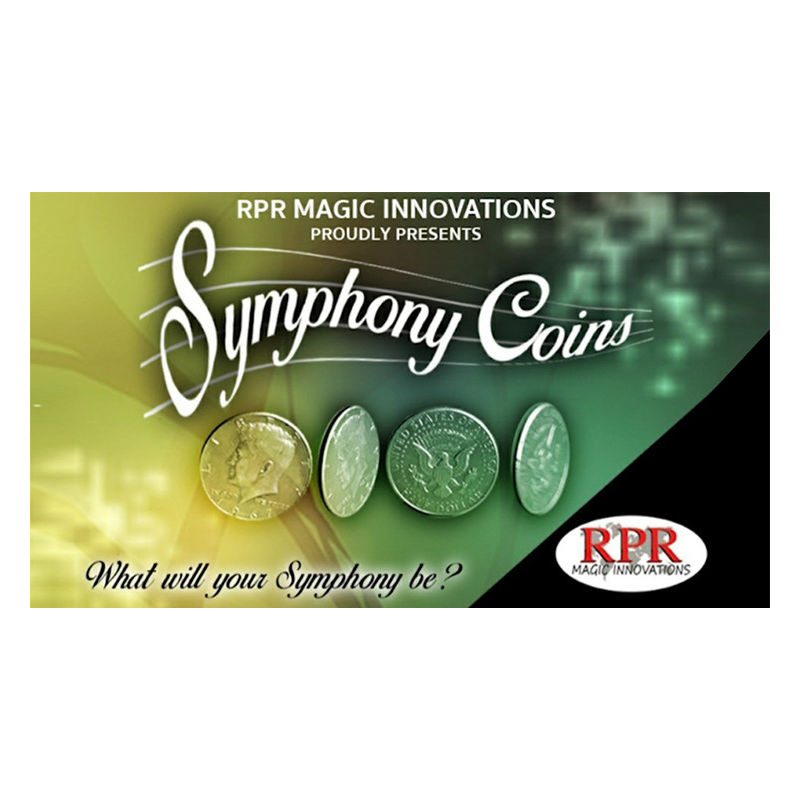 Symphony Coins (US Quarter) Gimmicks and Online Instructions by RPR Magic Innovations - Trick