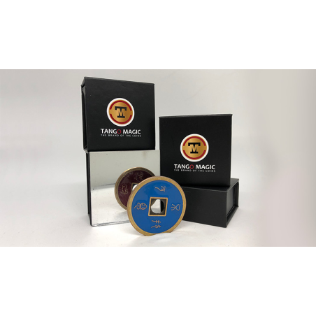Chinese Coin (CH0021) Blue and Red by Tango Magic - Tricks
