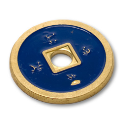 Chinese Coin (CH0021) Blue and Red by Tango Magic - Tricks