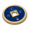 Chinese Coin (CH0021) Blue and Red by Tango Magic - Tricks