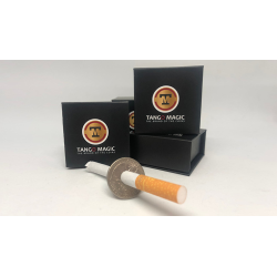 Cigarette Thru Quarter (One Sided) D0013 by Tango Magic - Trick