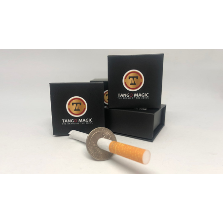 Cigarette Thru Quarter (One Sided) D0013 by Tango Magic - Trick