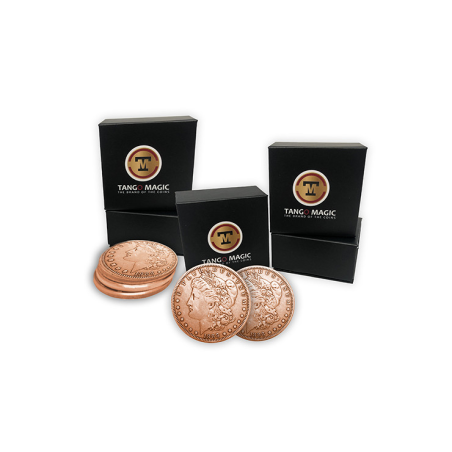 Copper Morgan TUC plus 3 Regular Coins (Gimmicks and Online Instructions) by Tango Magic - Trick