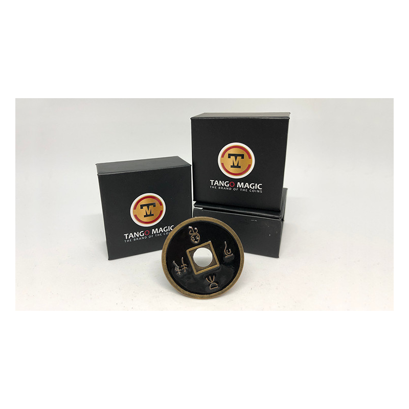 Dollar Size Chinese Coin (Black) by Tango (CH029)