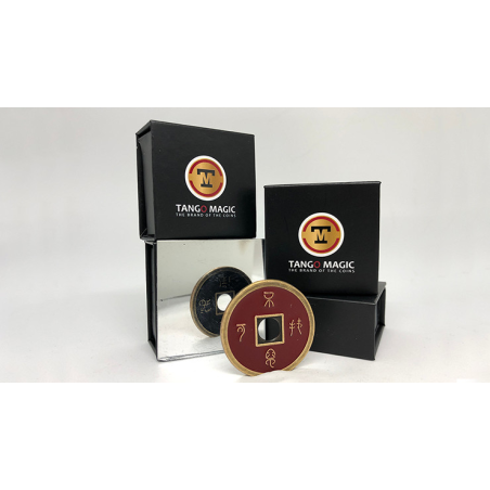 Dollar Size Chinese Coin (Black and Red) by Tango (CH037)