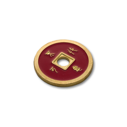Dollar Size Chinese Coin (Black and Red) by Tango (CH037)