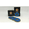 Expanded Shell Chinese Coin made in Brass (Blue) by Tango - Trick (CH005)