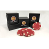 Expanded Shell Poker Chip Red plus 4 Regular Chips (PK001R) by Tango magic - Trick