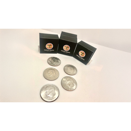 Expanded Shell Eisenhower Dollar (plus 4 Regular Coins) by Tango Magic