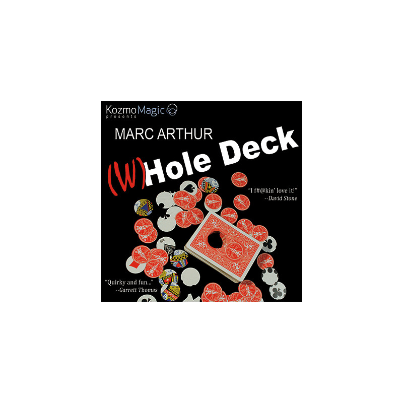 The (W)Hole Deck Red (Gimmicks and Online Instructions) by Marc Arthur and Kozmomagic - Trick