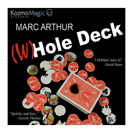 The (W)Hole Deck Red (Gimmicks and Online Instructions) by Marc Arthur and Kozmomagic - Trick