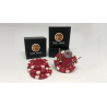 Magnetic Poker Chip Red plus 3 regular chips (PK003R) by Tango Magic - Trick