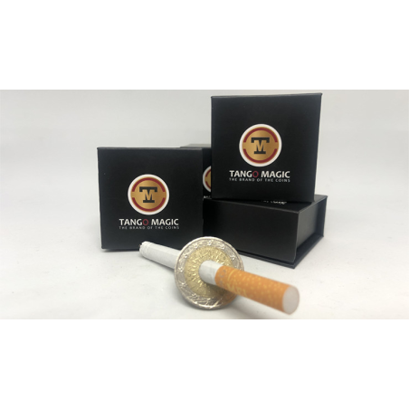 Pen or Cigarette Thru 2 Euros by Tango (E0012) - Trick