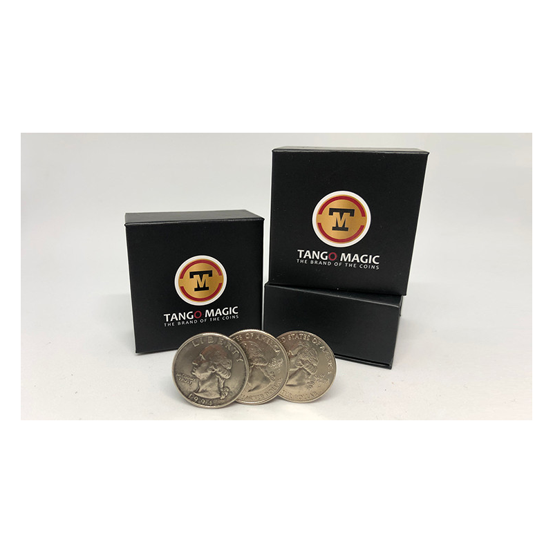Triple TUC Quarter (D0182) Gimmicks and Online Instructions by Tango - Trick