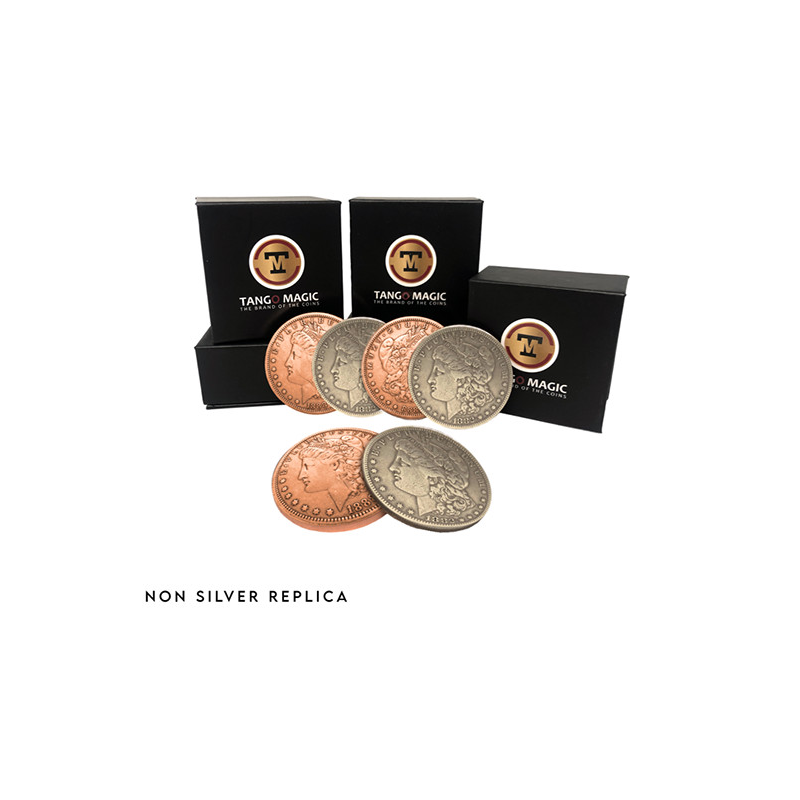 Replica Morgan Hopping Half (Gimmicks and Online Instructions) by Tango Magic - Trick