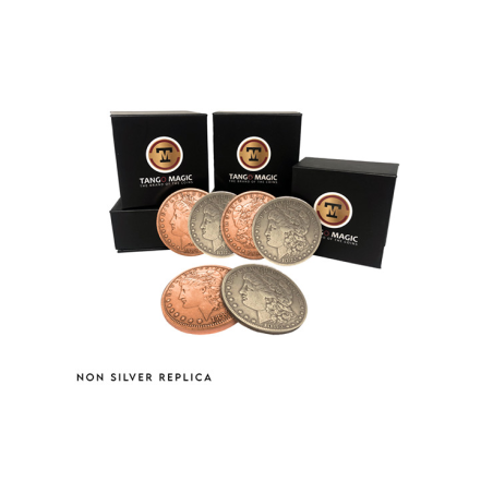 Replica Morgan Hopping Half (Gimmicks and Online Instructions) by Tango Magic - Trick