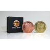 Replica Golden Morgan Hopping Half (Gimmicks and Online Instructions) by Tango Magic - Trick