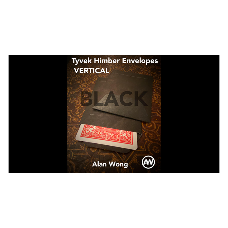 Tyvek VERTICAL Himber Envelopes BLACK (12 pk.) by Alan Wong - Trick