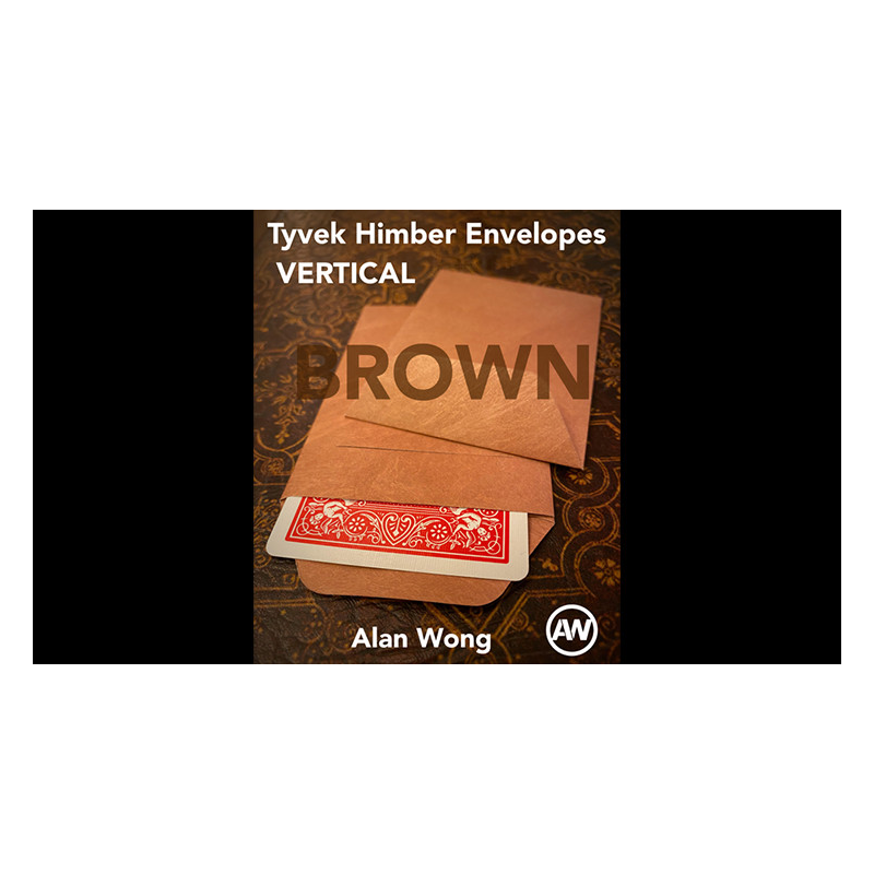 Tyvek VERTICAL Himber Envelopes BROWN (12 pk.) by Alan Wong - Trick
