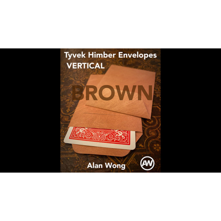 Tyvek VERTICAL Himber Envelopes BROWN (12 pk.) by Alan Wong - Trick